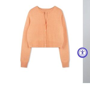 Peach Melange Cardigan
